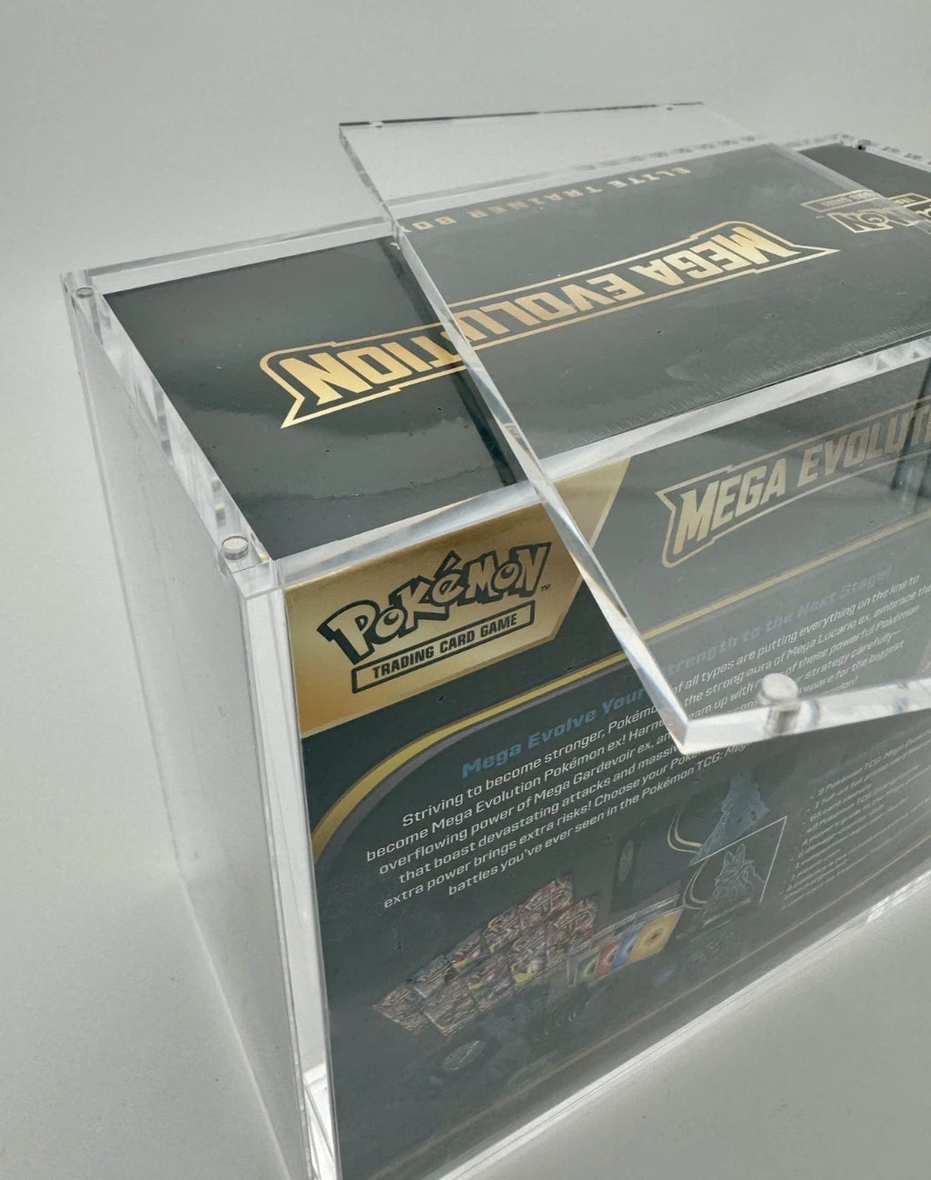 Premium Acryl Case für Pokemon Top Elite Trainer Box TTB ETB Magnetisch & Direkt aufgebaut! mit UV Schutz