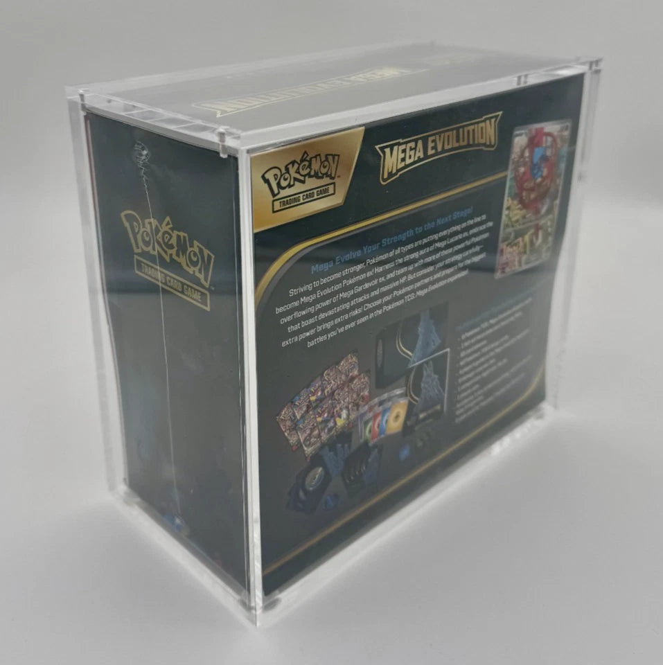 Premium Acryl Case für Pokemon Top Elite Trainer Box TTB ETB Magnetisch & Direkt aufgebaut! mit UV Schutz