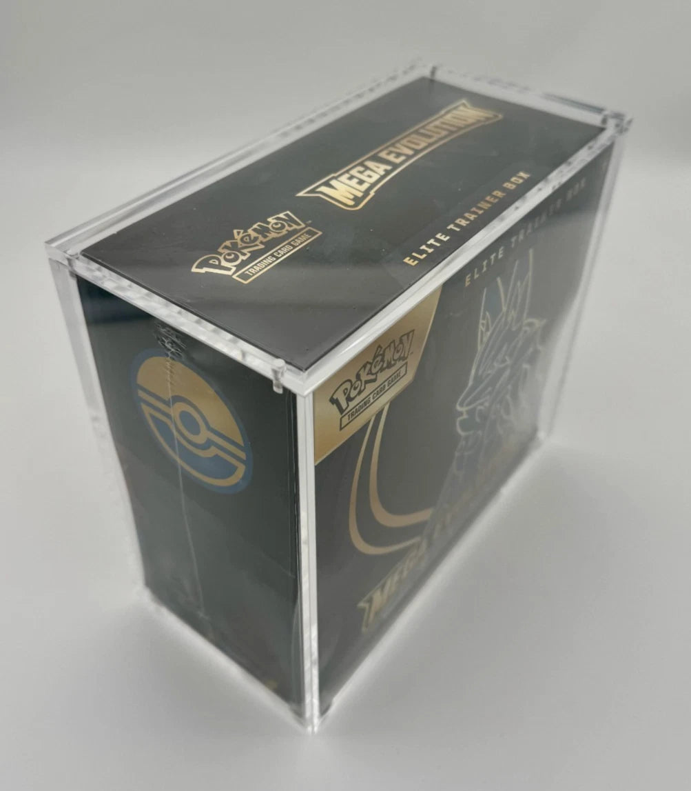 Premium Acryl Case für Pokemon Top Elite Trainer Box TTB ETB Magnetisch & Direkt aufgebaut! mit UV Schutz