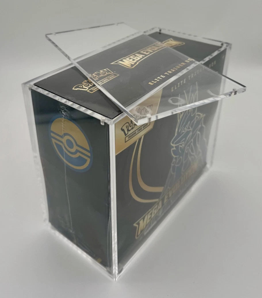 Premium Acryl Case für Pokemon Top Elite Trainer Box TTB ETB Magnetisch & Direkt aufgebaut! mit UV Schutz