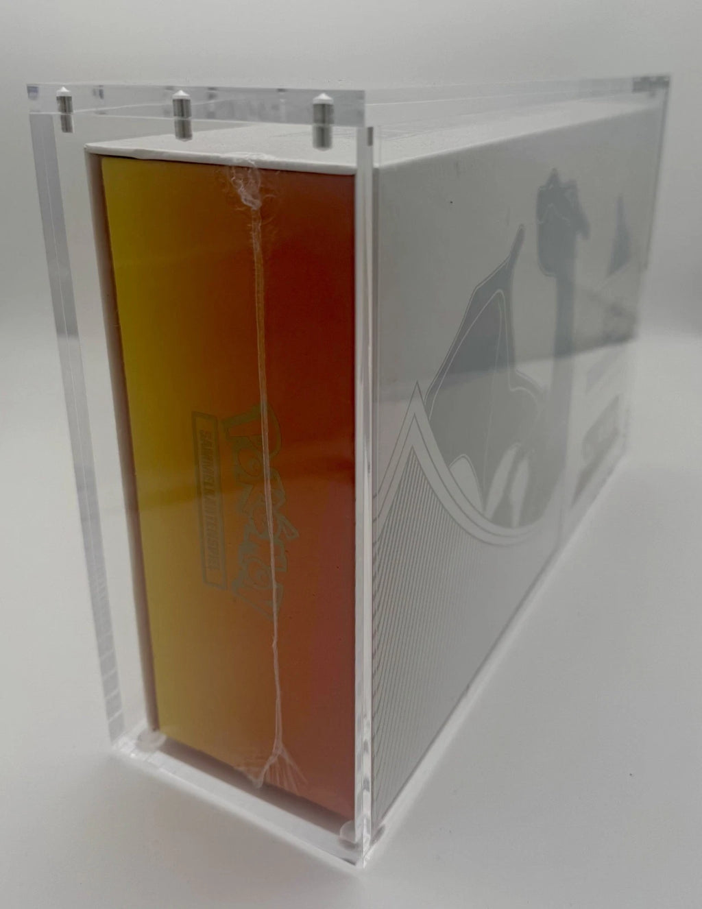 Premium Acryl Case für Pokemon Glurak UPC mit 6 Magneten & Direkt aufgebaut! mit UV Schutz